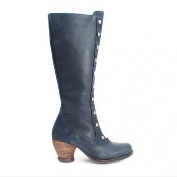 John Fluevog Mezzo Dallas Tall Boots with Studded Detail 7.5 - Picture 4 of 16